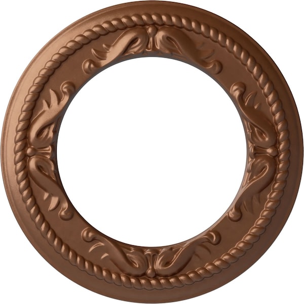 Ekena Millwork Roped Medway Medallion (Canopies up to 7 1/2"), 12 1/4"OD x 7 1/2"ID x 7/8"P, Polished Copper CM12MEPOS - main
